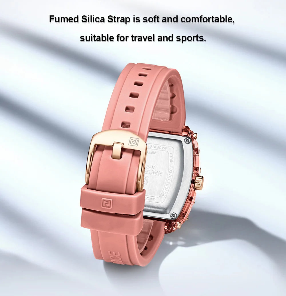NAVIFORCE Women Watch Luxury Brand Fashion Simple Quartz Calendar Ladies Watch Waterproof Wristwatch Lady Clock Relogio Feminino
