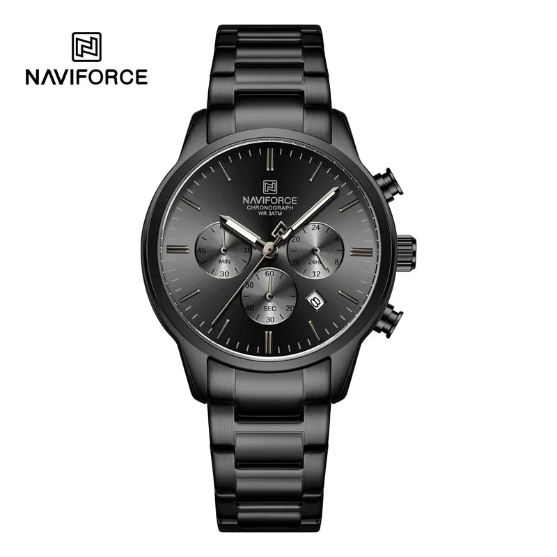 NEW NAVIFORCE Fashion Men's Watch Luxury Waterproof Male Quartz Wristwatch 24 Hour Date Display Male Chronograph Luminous Clock