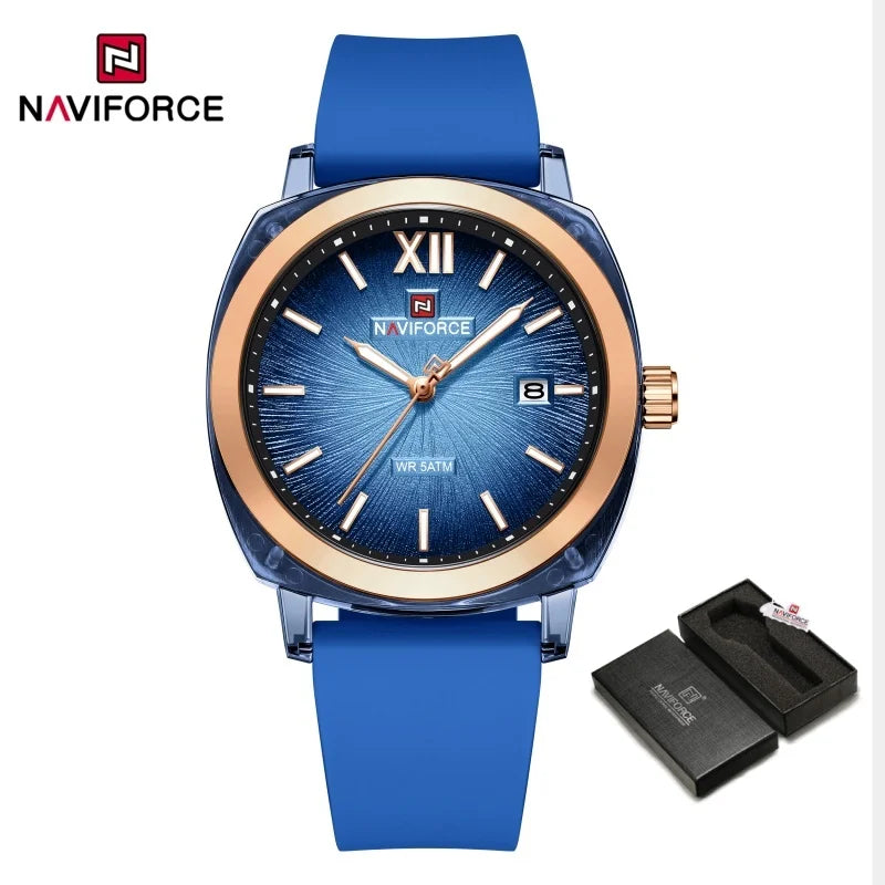 NAVIFORCE Leisure Sports Women's Watch Simple Elegant Waterproof Creative Women Minimalist Style Quartz Calendar ladies Watches
