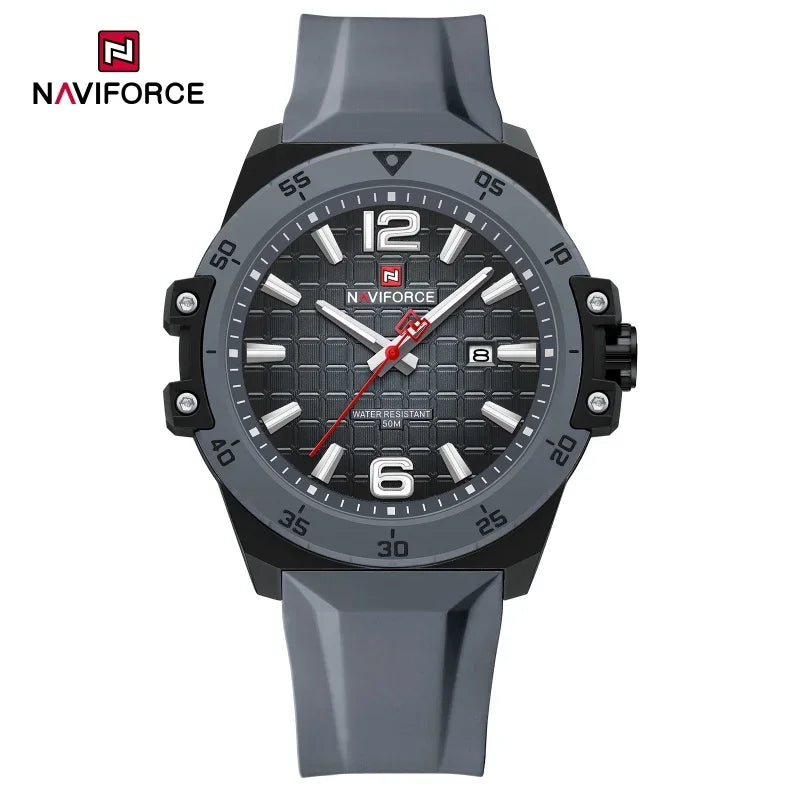 Original Brand NAVIFORCE Fashion Men's Watches Luxury Quartz Sport Silicone Band Wristwatch Waterproof Luminous Clock Male Gift