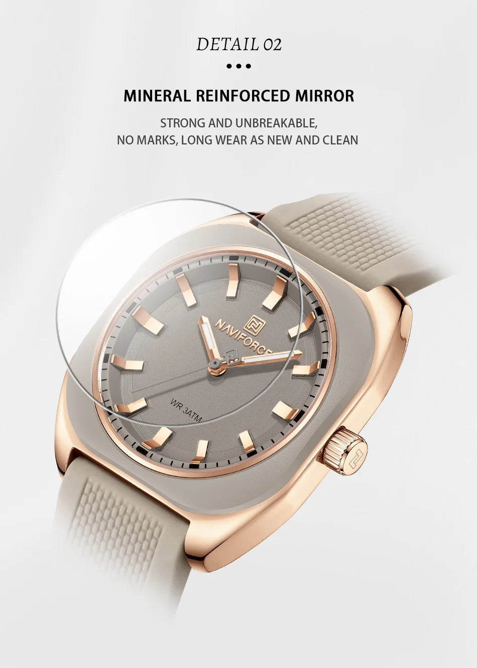 NAVIFORCE Simple Women Watches Luxury Design Silicone Watch Ladies Quartz Wristwatch Womens Polygon Dial Luminous Reloj Mujer