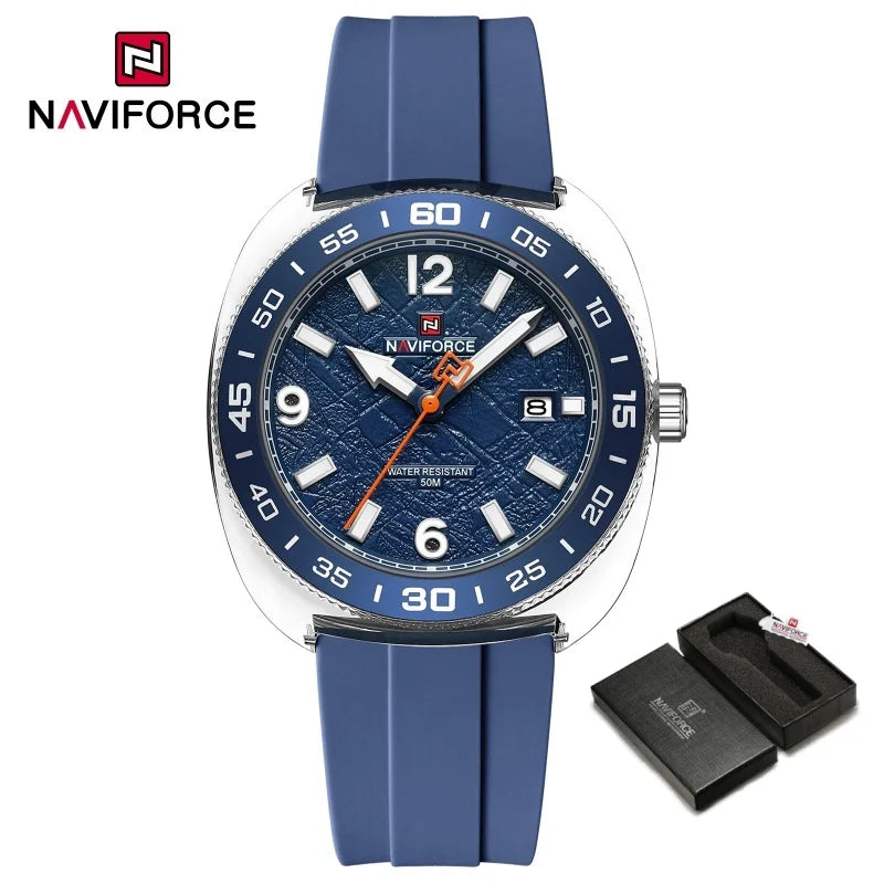 NAVIFROCE Classic Men's Watches Luminous Points Sports 50M Waterproof Watch Calendar Quartz Clock Men's Gift Relogio Masculino