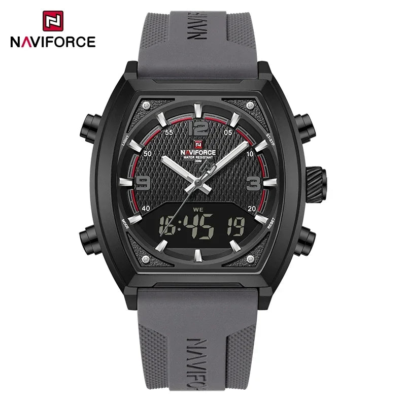 NAVIFORCE Digital Men Military Watch Waterproof Wristwatch Quartz Clock Sports Big Watches Man Dual Display Relogios Masculino