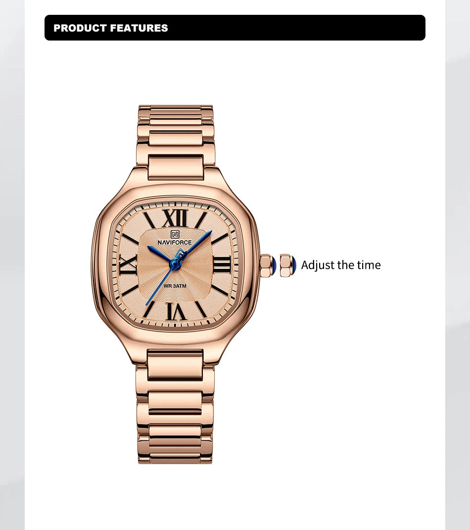 NAVIFORCE Lover’s Watch for Men and Women Casual Fashion Dress Wristwatch Waterproof Date Clock Couple Watch Gifts Set for Sale