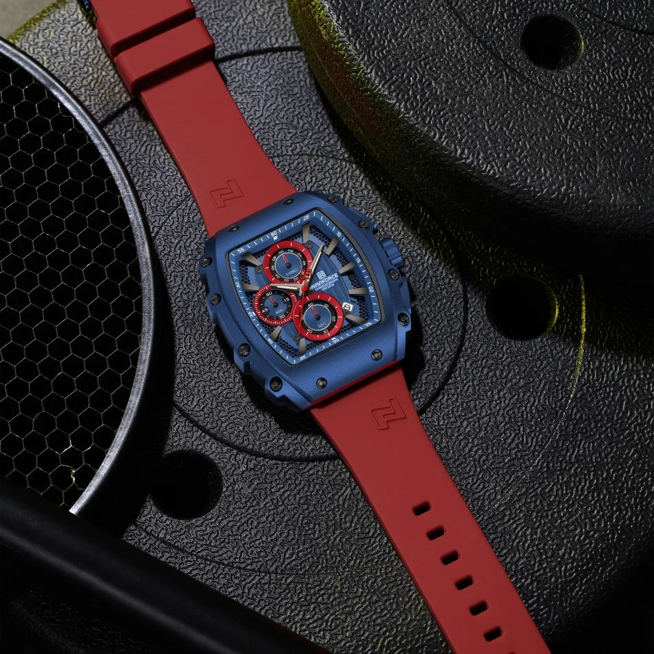 NAVIFORCE Luxury Men's Watch Quartz 30M Waterproof Chronograph Bucket with Night Light Display Sports Business Relogio Masculino