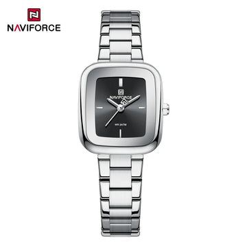 NAVIFORCE Unique Square Watches for Women 30M Waterproof Women's Stainless Steel Watches Sports Fashion Ultra Light Girls' Watch