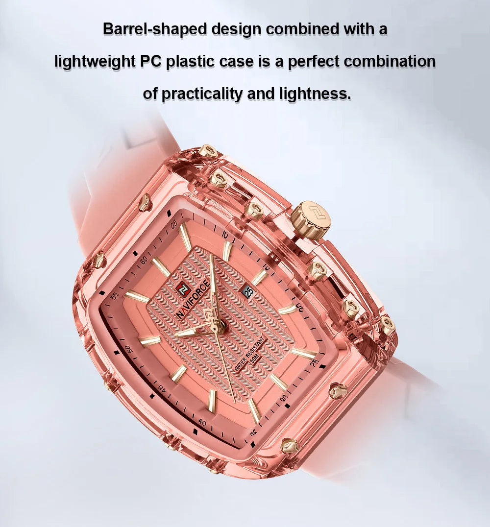 NAVIFORCE Women Watch Luxury Brand Fashion Simple Quartz Calendar Ladies Watch Waterproof Wristwatch Lady Clock Relogio Feminino