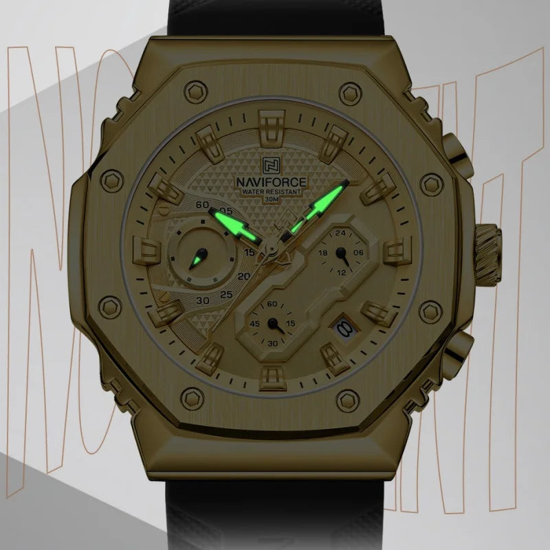 Top Brand NAVIFORCE Women's Watch Quartz Chronograph 24 Hours Luminous Soft Silicone Strap Woman Fashion Luxury Business Clocks