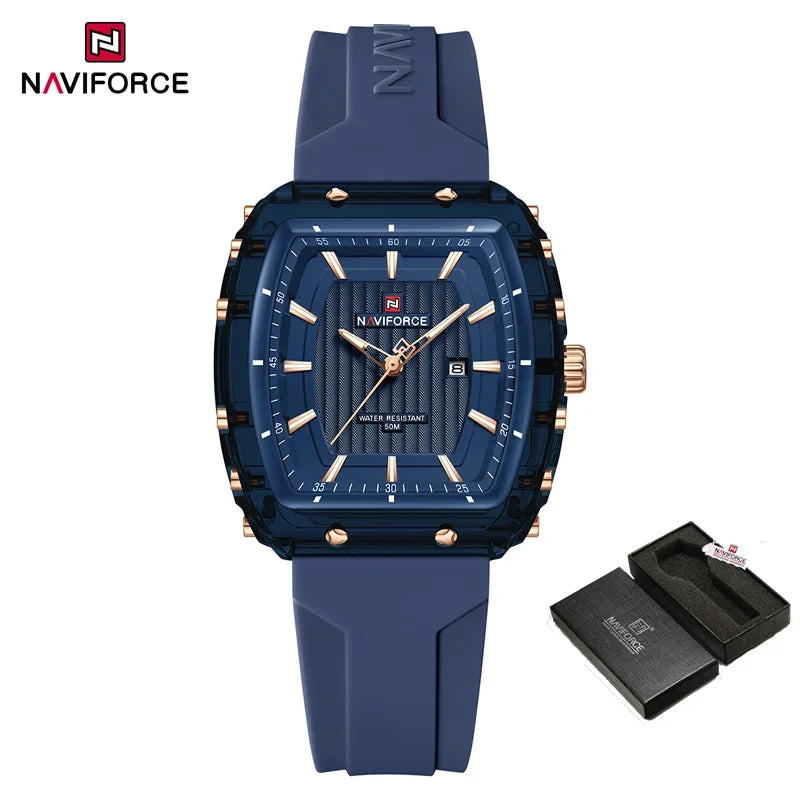 NAVIFORCE Women Watch Luxury Brand Fashion Simple Quartz Calendar Ladies Watch Waterproof Wristwatch Lady Clock Relogio Feminino