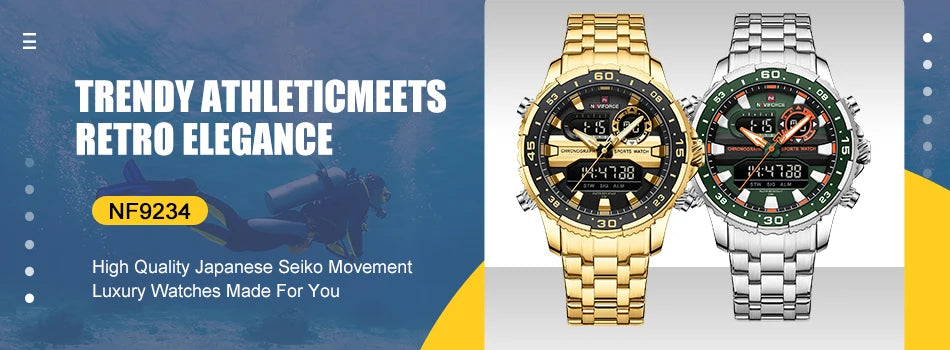 2026 New NAVIFORCE Mens Watches Top Brand Luxury Steel Mutifunction Chronograph Watch for Men Fashion Sports Quartz Men Clock
