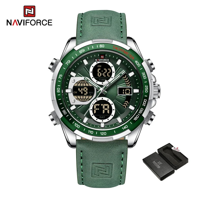 NAVIFORCE Military Watches for Men Luxury Sport Chronograph Alarm WristWatch Waterproof Quartz Big Clock Digital Male Watch