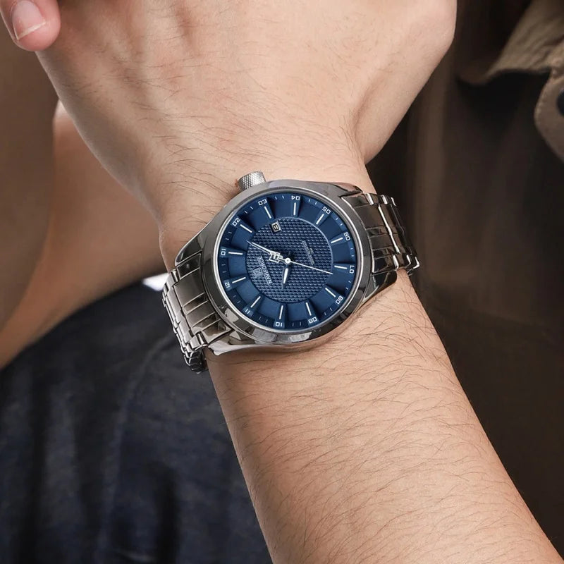 NAVIFORCE New Style Man's Watch Waterproof Quartz Calendar Date Clock Stainless Steel  Male Business Casual Wristwatch Gifts Box