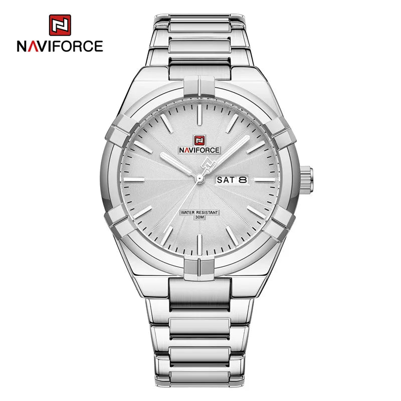 2023 Top Brand NAVIFORCE Men's Watches Fashion Casual Quartz Wristwatch Stainless Steel Waterproof Clock Relogio Masculino