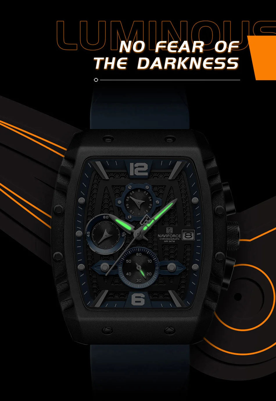2024 Top Brand NAVIFORCE New Men Luxury Watches Chronograph Sport Quartz Wristwatch Waterproof Luminous Date Clock Reloj Hombre