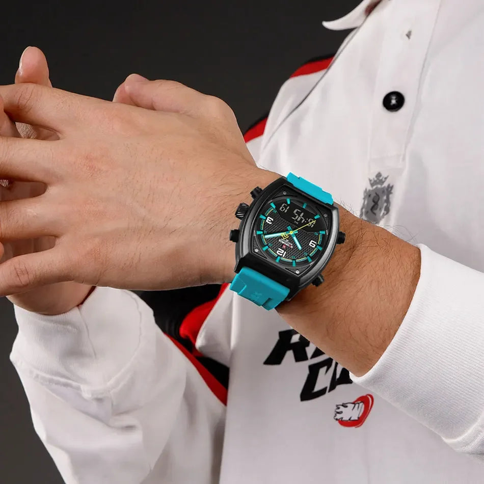 NAVIFORCE Digital Men Military Watch Waterproof Wristwatch Quartz Clock Sports Big Watches Man Dual Display Relogios Masculino