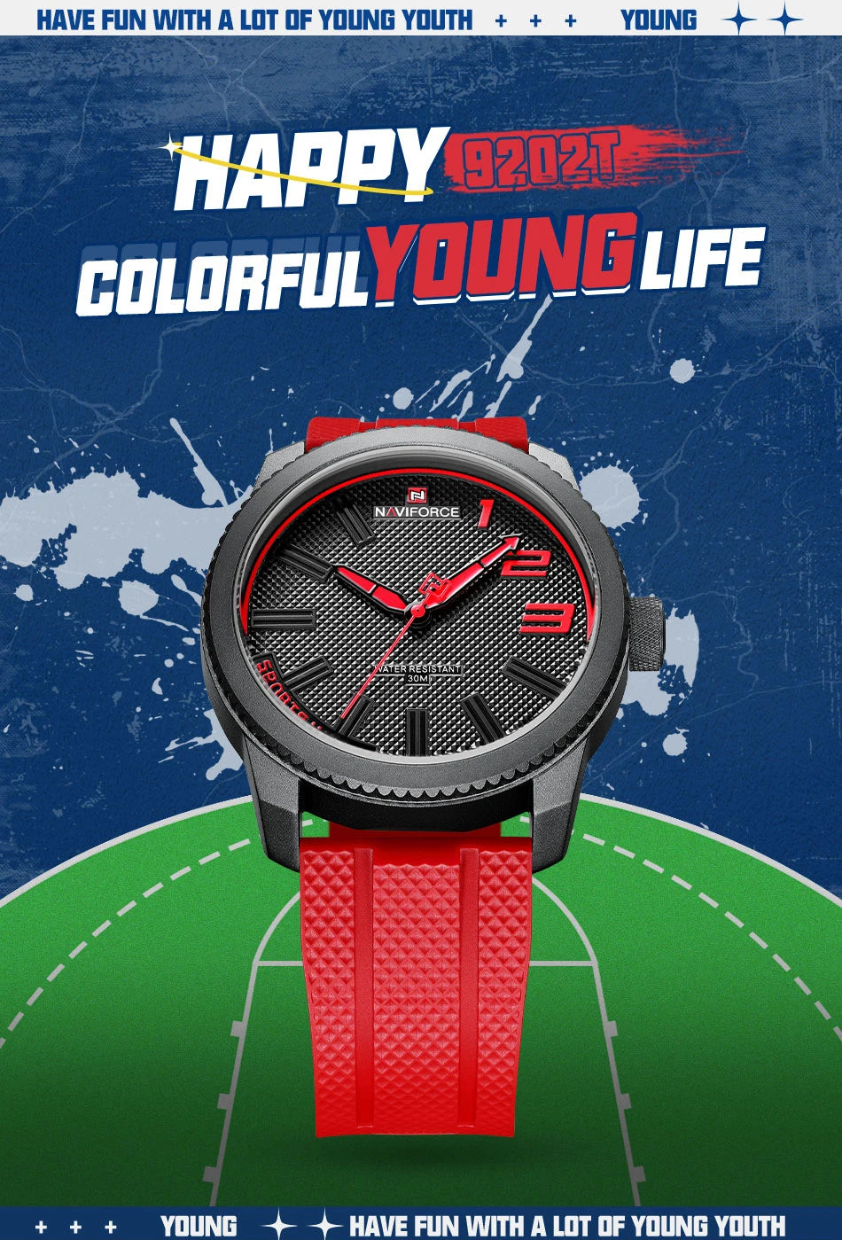 NAVIFORCE Luxury Silicone Strap Mens Watches Waterproof Sport Quartz Military Watch Men Clock Relogio Masculino 2022 New Arrival