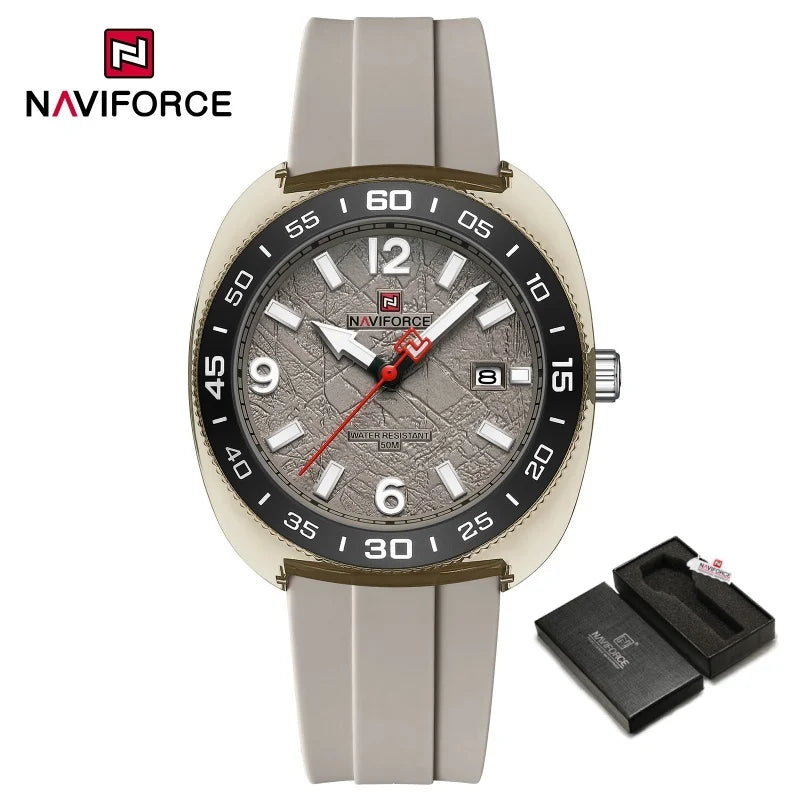 NAVIFROCE Classic Men's Watches Luminous Points Sports 50M Waterproof Watch Calendar Quartz Clock Men's Gift Relogio Masculino