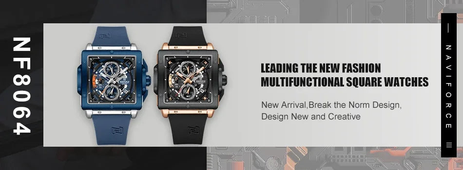 NAVIFORCE Brand New Men's Luxury Watches High Quality Business Quartz Wristwatch Auto Date Waterproof Clock Relogio Masculino
