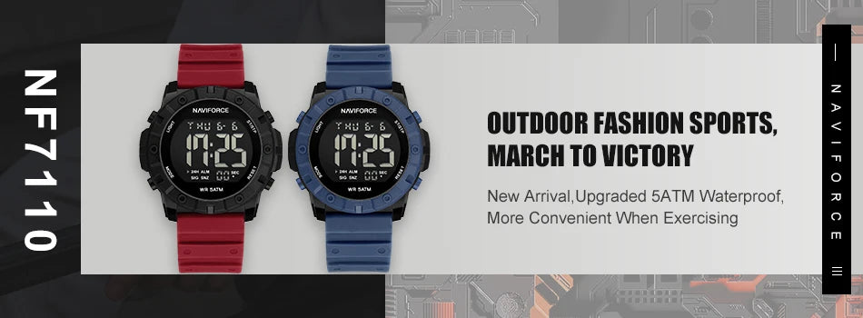 NAVIFORCE Men's Watches Sports Auto Date Man Watch Luxury Waterproof Stainless Steel Quartz Wristwatch Chronograph Package Gifts