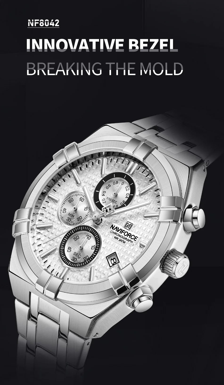 NAVIFORCE Original Men's Watches Waterproof Classics Quartz Wristwatches Stainless Steel Luminous Chronograph Clock 2023 Trend