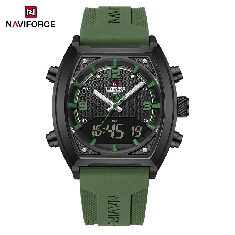 NAVIFORCE Digital Men Military Watch Waterproof Wristwatch Quartz Clock Sports Big Watches Man Dual Display Relogios Masculino