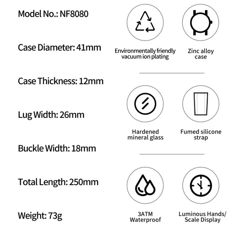 NAVIFORCE Man's Watch Quartz Chronograph 24 Hours Date Display Waterproof Male Fashion Luxury Business Sport Wristwatch Gift Box