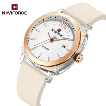 NAVIFORCE Leisure Sports Women's Watch Simple Elegant Waterproof Creative Women Minimalist Style Quartz Calendar ladies Watches