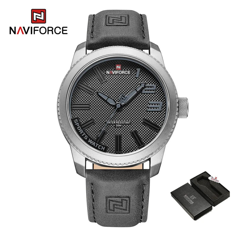 NAVOFORCE 2022 New Watch Men Leather Men's Casual Business Male Watch Waterproof Sport Wristwatch Hot Sale Relogio Masculino