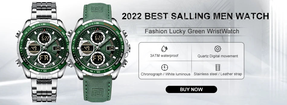 Naviforce Brand Sports Men Watches Leather Band Male 30m Waterproof Military Wristwatch Quartz Date Clock Relogio Masculino 2023