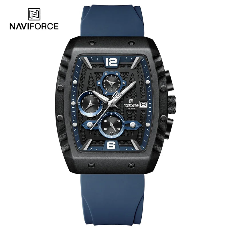 NAVIFORCE Brand 2023 New Men's Watches Luxury Silicone Strap Casual Quartz Wristwatches Sport Waterproof Clock Relogio Masculino