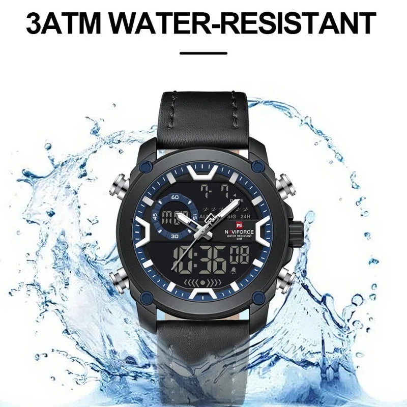 New NAVIFORCE Brand Watch Men Genuine Sports Watches Men's Army Military Quartz Wristwatch Chronograph Male Date and Date Clock