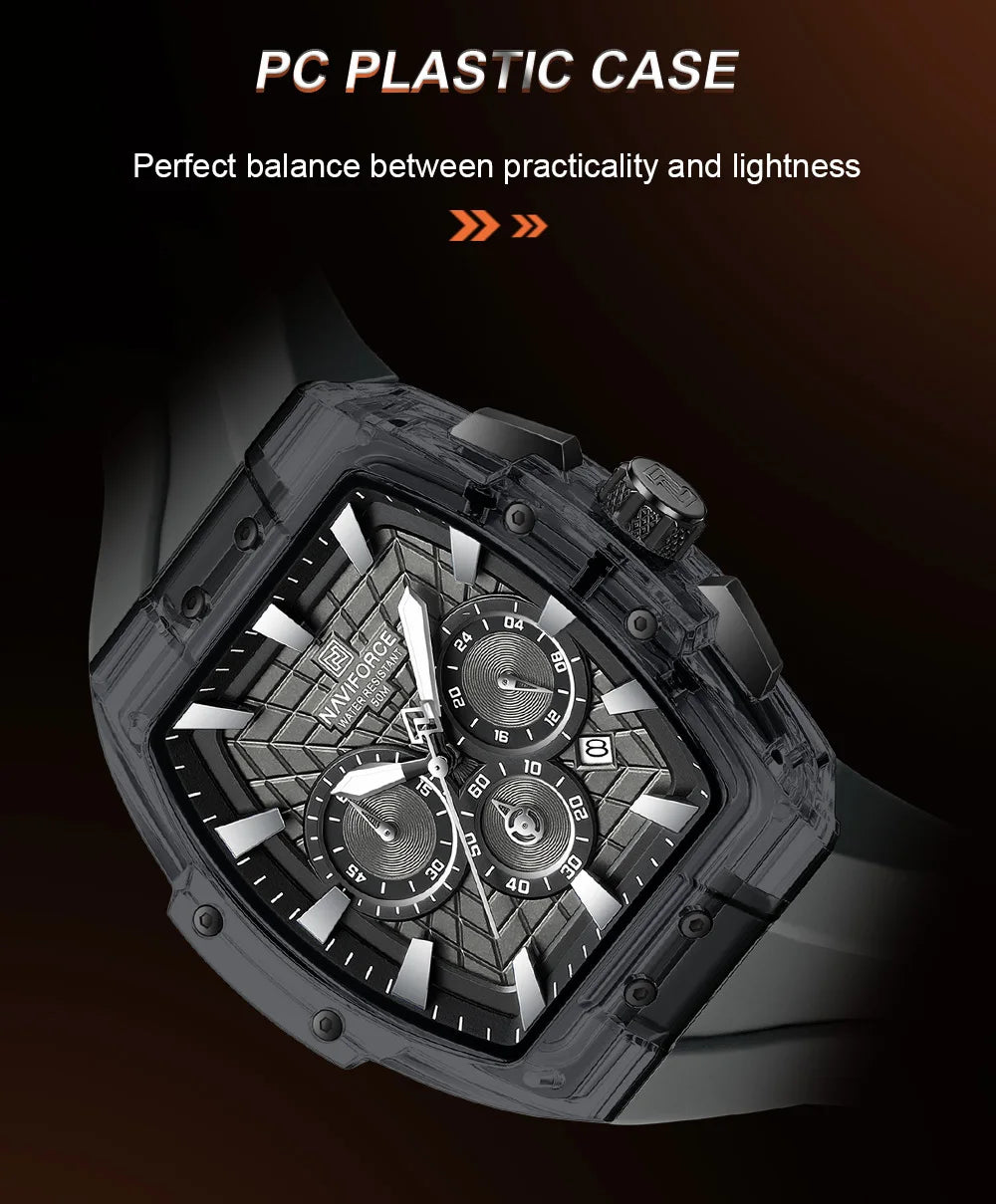 2026 New NAVIFORCE Mens Watches Top Brand Luxury Steel Mutifunction Chronograph Watch for Men Fashion Sports Quartz Men Clock