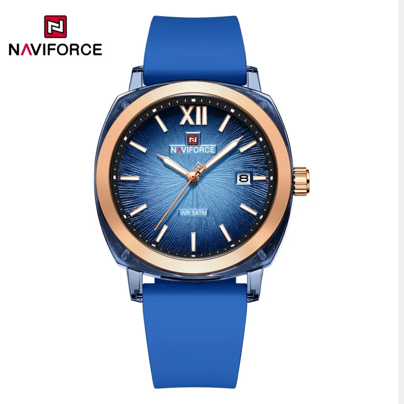NAVIFORCE Leisure Sports Women's Watch Simple Elegant Waterproof Creative Women Minimalist Style Quartz Calendar ladies Watches