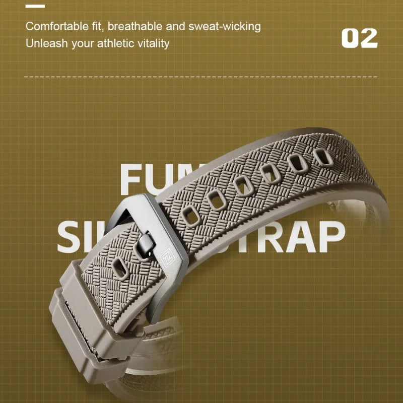 NAVIFORCE Men Quartz Watch 30M Waterproof Sports Luminous Wristwatch Fashion Silicone Strap Daily Casual Watches Reloj Hombre