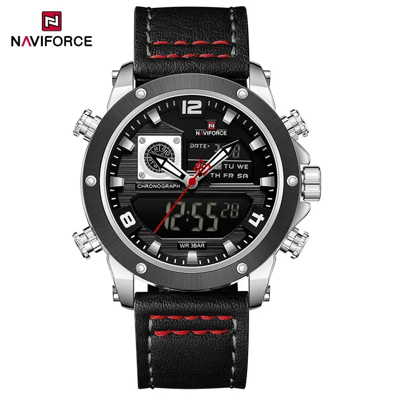 NAVIFORCE Dual Display Watches For Men Top Brand Luxury Military Waterproof Watch Men Casual Sport Digital Watch Montre Homme