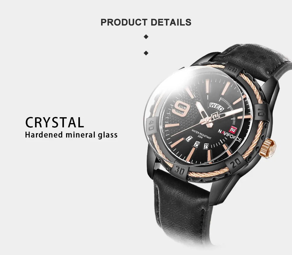 New NAVIFORCE Luxury Brand Men Fashion Watches Men's Waterproof Quartz Watch Male Clock With Box Set For Sale Relogio Masculino