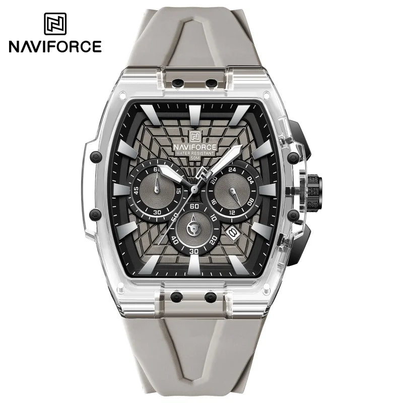 NAVIFORCE Top Brand Watches Men Quartz 5ATM Waterproof Date Luminous Clocks Trendy Sport Outdoor Chronograph Wristwatch for Male
