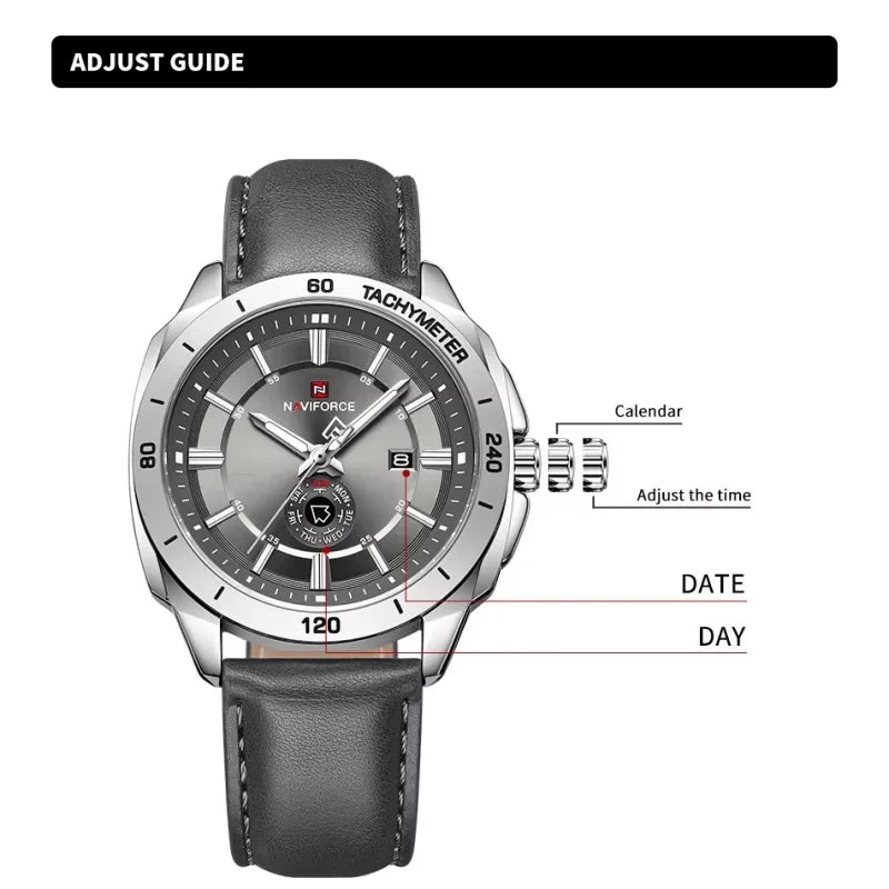 Relogo Masculino NAVIFORCE Business Watch Men Outdoor Casual 3ATM Waterproof Man Wristwatches Top Brand Luxury Boy GIft Watches