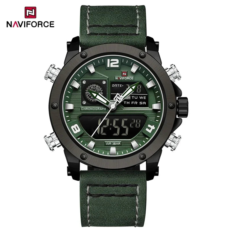 NAVIFORCE Dual Display Watches For Men Top Brand Luxury Military Waterproof Watch Men Casual Sport Digital Watch Montre Homme