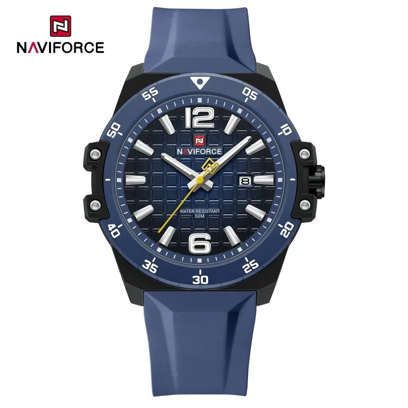 Original Brand NAVIFORCE Fashion Men's Watches Luxury Quartz Sport Silicone Band Wristwatch Waterproof Luminous Clock Male Gift