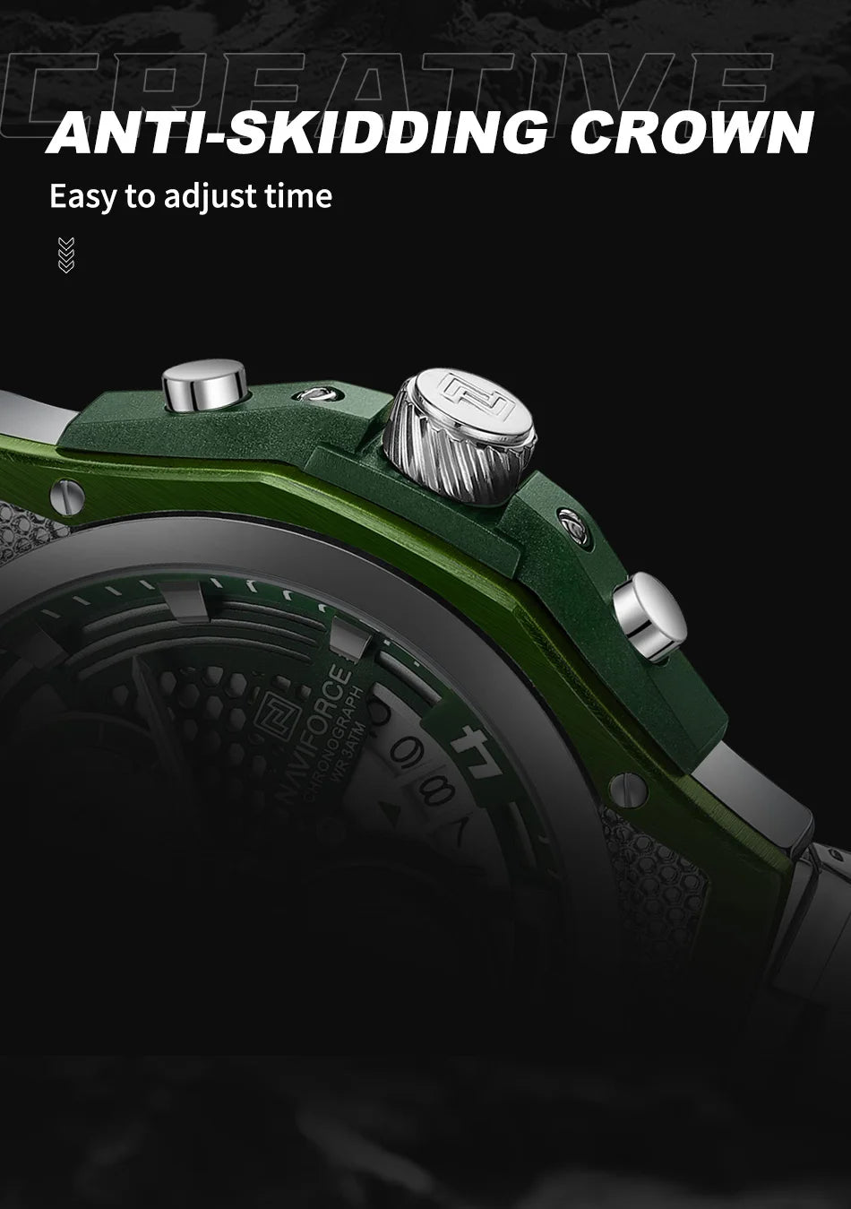 NAVIFORCE Business Watches for Men Fashion Stainless Steel Quartz Chronograph Waterproof WristWatch Male In Luxury Package Gifts