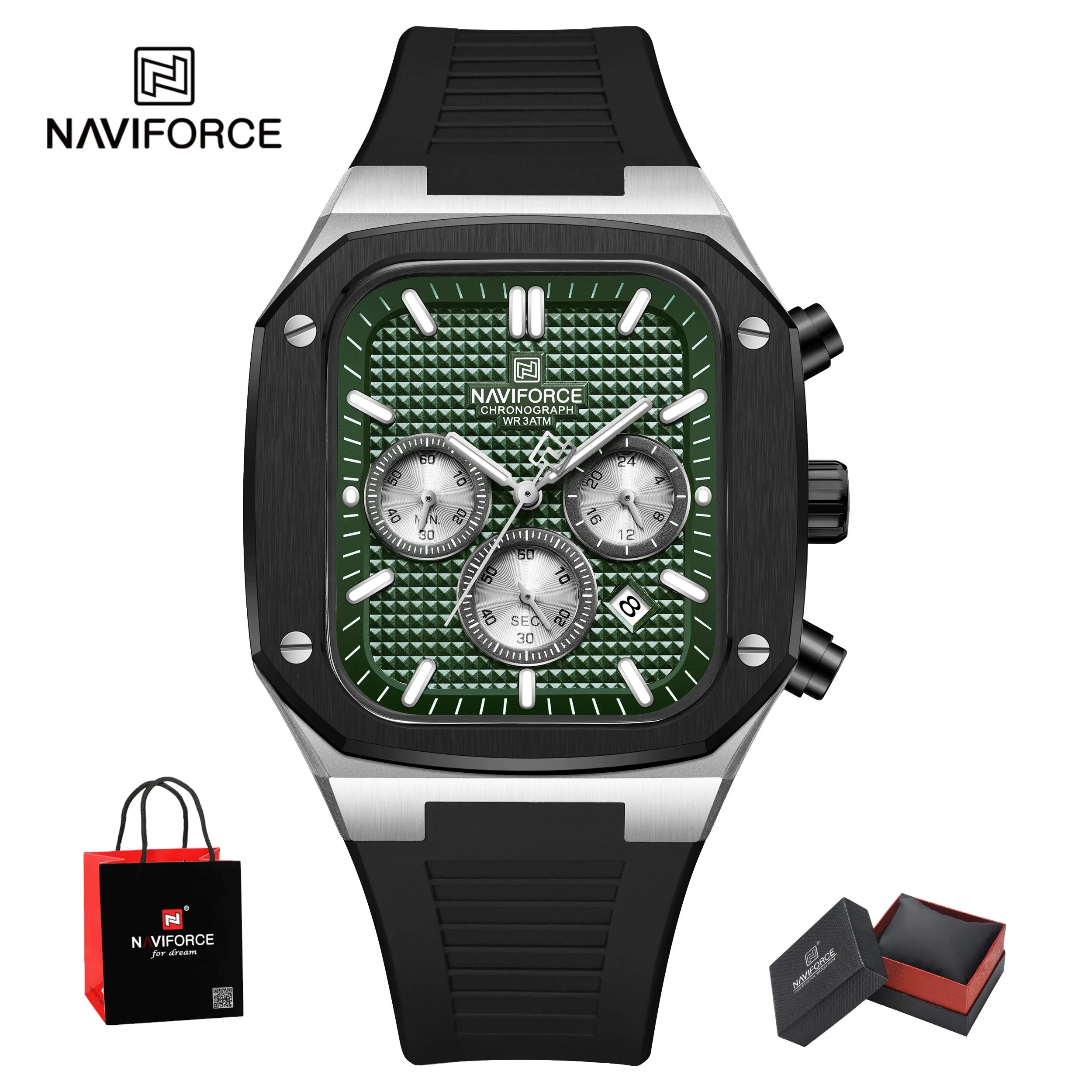 NAVIFORCE Brand New Men's Watches Luxury Date  Luminous Clock Chronograph Quartz Wristwatches Waterproof Relogio Masculino Gifts