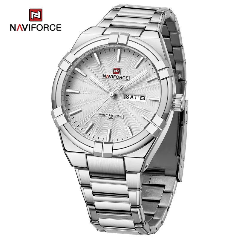 2023 Top Brand NAVIFORCE Men's Watches Fashion Casual Quartz Wristwatch Stainless Steel Waterproof Clock Relogio Masculino