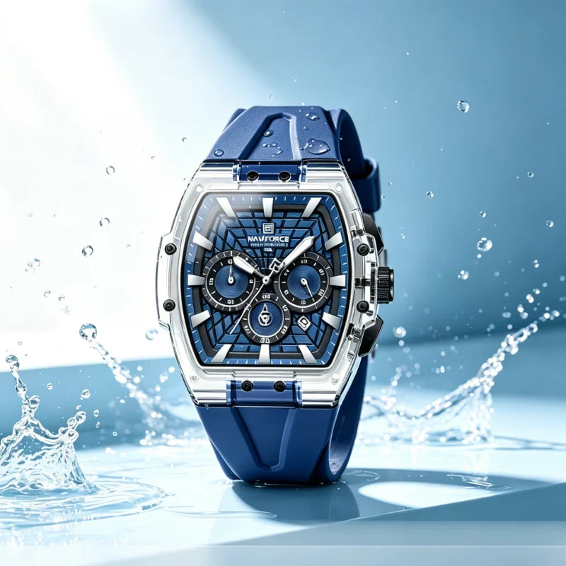 NAVIFORCE Top Brand Watches Men Quartz 5ATM Waterproof Date Luminous Clocks Trendy Sport Outdoor Chronograph Wristwatch for Male