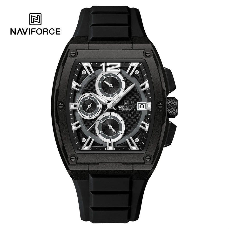 NAVIFORCE Watch for Men Waterproof Luxury Business Sport Casual Wristwatch Clock Mens Multifunction Chronograph Silicone Watches