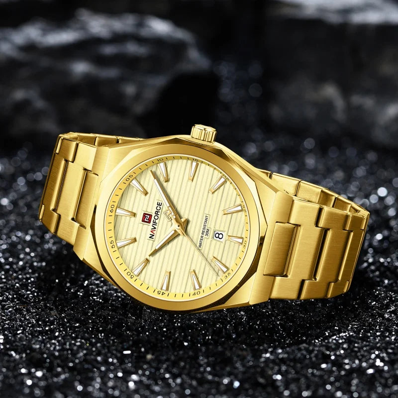 NAVIFORCE Fashion Waterproof Quartz Wristwatch Luminous Point Men Watch Date Display Sports Clock Man Watches Relogio Masculino