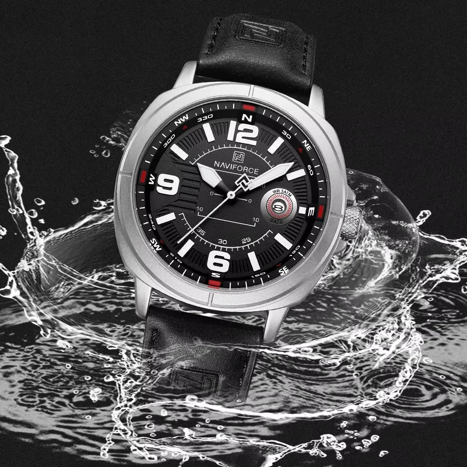 NAVIFORCE New Watches for Men Quartz Calendar 3ATM Waterproof Clocks High Quality PU Strap Male Business Wristwatch Reloj Hombre