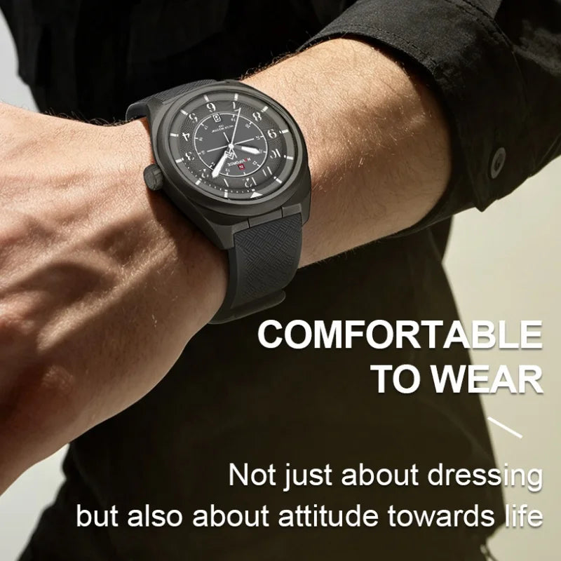 NAVIFORCE Man's Watch 30M Water Resistant Quartz Calendar Silicone Strap Luminous Casual Sports Hot Fashion Male Wristwatch Gift