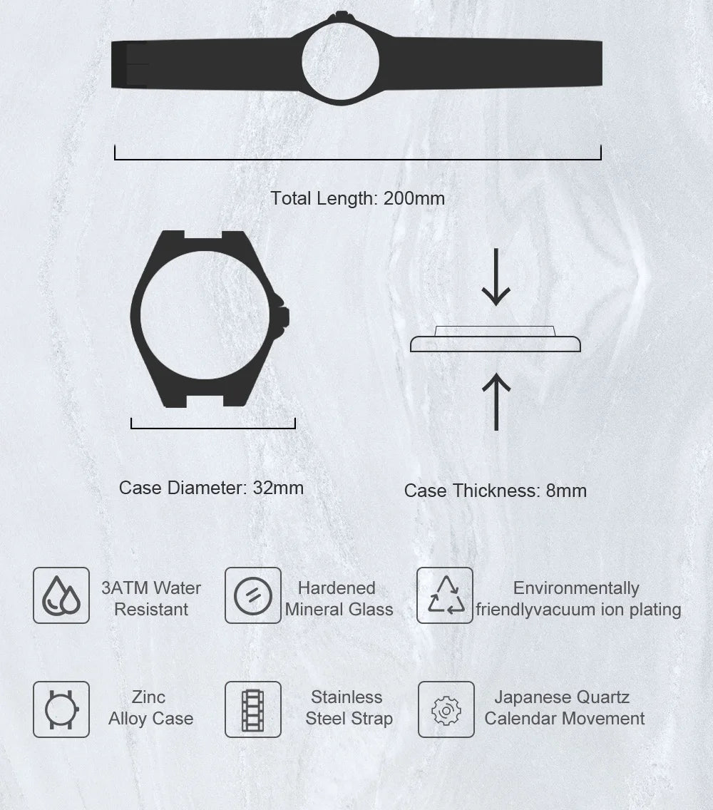 NAVIFORCE 2026 Women's Sports Luxury Quartz Wristwatch 3ATM Waterproof Stainless Steel with Calender Casual Fashion for Gift