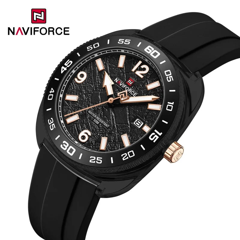 NAVIFROCE Classic Men's Watches Luminous Points Sports 50M Waterproof Watch Calendar Quartz Clock Men's Gift Relogio Masculino